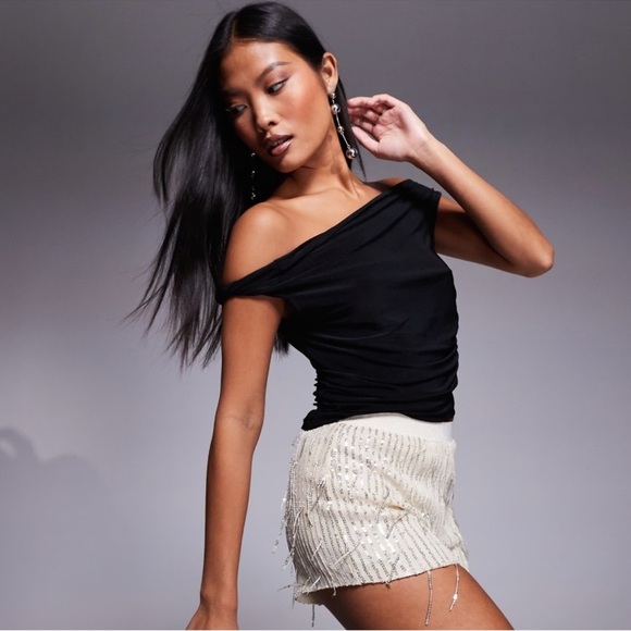 Jaded Rose fringe sequin hot pants size 4 - Picture 2 of 6